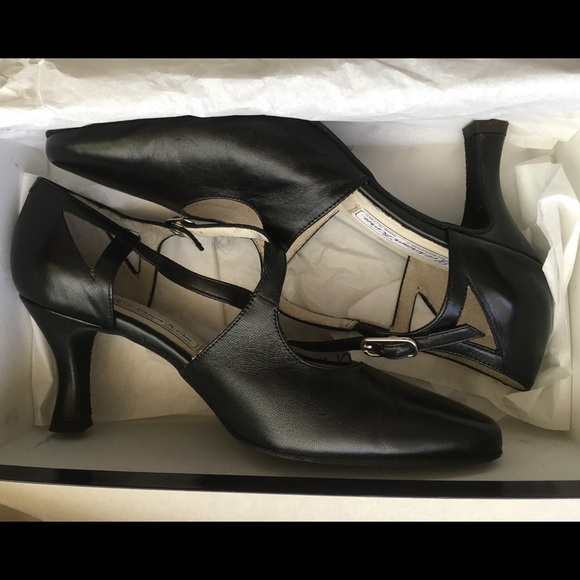 Dance shoes Classic style 3 inch heels Werner Kern leather upper Italian Made - Picture 3 of 6